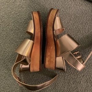 Free people rose gold women’s 7.5 platform sandals